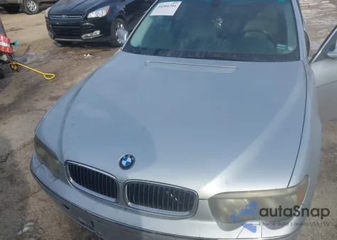 2002 BMW 745Li z USA, uszkodzony, nr VIN WBAGN63452DR05568